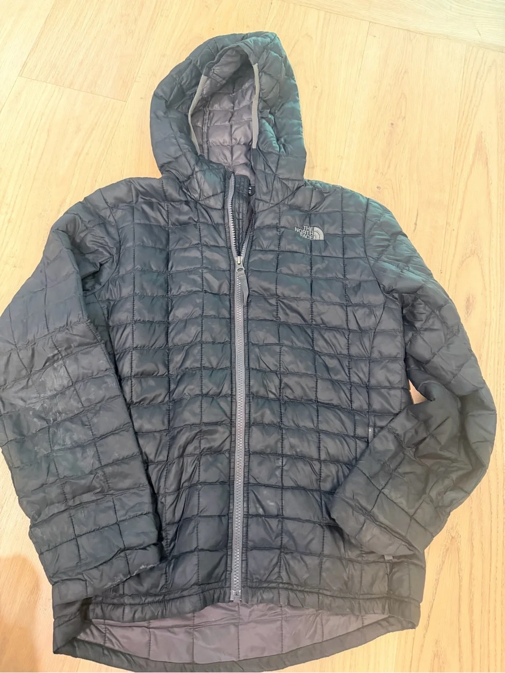 The North Face 3 in 1 Yellow and Gray Hooded Jacket